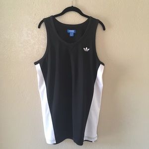 Adidas color block tank with logo size L